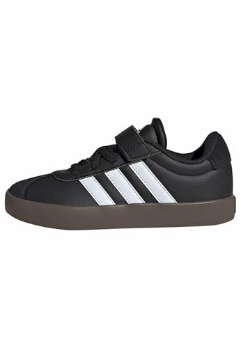 adidas Mixte Enfant VL Court 3.0 Shoes, Black/White/Black, 29 EU