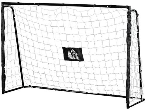 HOMCOM But de Football Cage de Foot 186L x 62l x 123H cm Noir Blanc