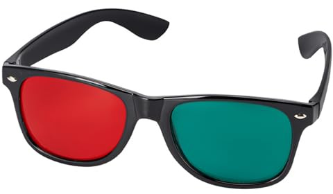 CNAFGBGG 1pc 3D -Brille, schwarzer Rahmen Rotgrün 3D -Brille für dimensionale Anaglyphen -TV -Film DVD -Spiel und Amblyopia Training Brillen