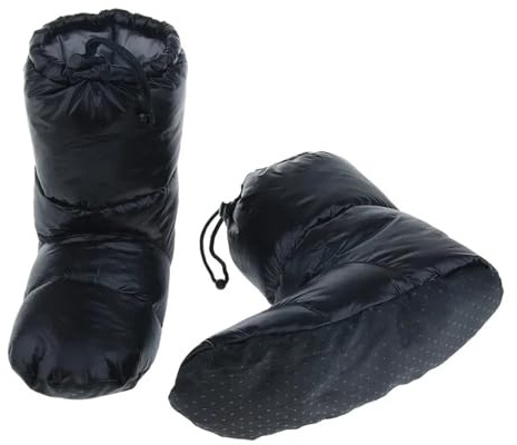 Utomhus camping tofflor varma strumpor för sovsäck inomhus stövlar män kvinnor vinter anka dun tossor toffel för utomhus (L)