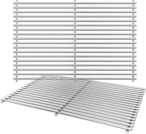 Grill Grates for Weber Spirit 300 & Spirit II GS4 300 Series, Stainless Steel Grates Replacement for Weber Spirit 310 E310 Grill Parts 7639 Spirit 700 Genesis Silver/Gold/Platinum B & C, 1000-3500
