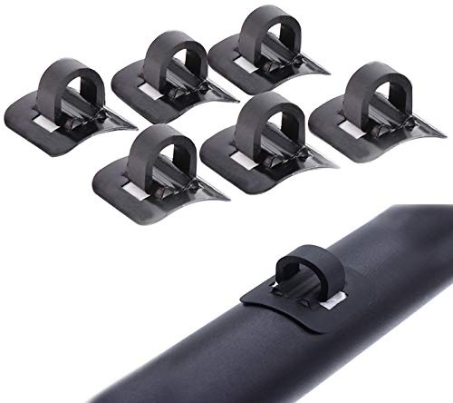 Vtt Vélo Câble C-Clips Cyclisme Boucles Logement Gaine C-Clip Guide Tuyau Pinces Rotatif Crochets Crochet Ligne Tube C-Boucle Durable Collant adapté aux Vélos de Montagne Vélos Pliants 6 Pièces