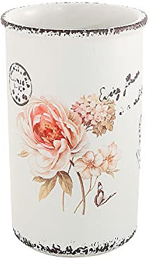 Gedy G-Brisbane Portaspazzolini da Bagno, Misure e Peso: 11,8X7,2X7,2 CM & 0,302 kg, Porta dentifricio e spazzolino in Ceramica, Finitura Bianca, Design R&S, 2 Anni di Garanzia