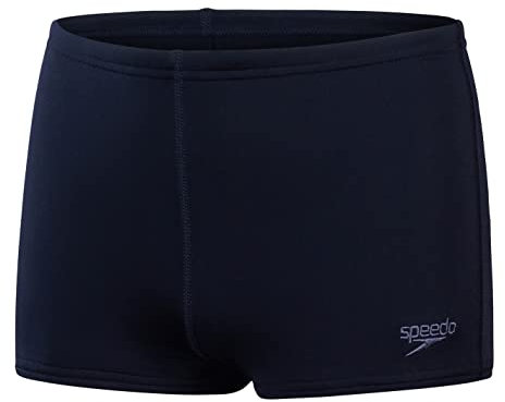 Speedo Jungen ECO Endurance+ Aquashort Badehose | Chlorbeständig | Schnelltrocknend | Stretchmaterial | Recyclingmaterial | Bequeme Passform Schwimmbekleidung, True Navy, 4