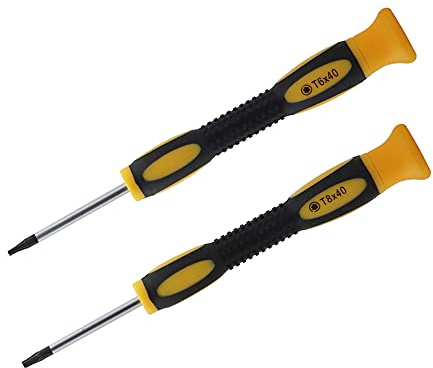 T6 och T8 Torx-skruvmejsel med hål, Torx-skruvmejsel T6H T8H säkerhetsskruvmejsel kompatibel med Xbox One Xbox 360 handkontroll reparationsverktyg