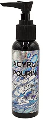 Premium Acrylic Pouring Silikon-Öl (Gel-Konsistenz), ideal zum Gießen von Acrylbildern, einfachste Dosierung, 100ml