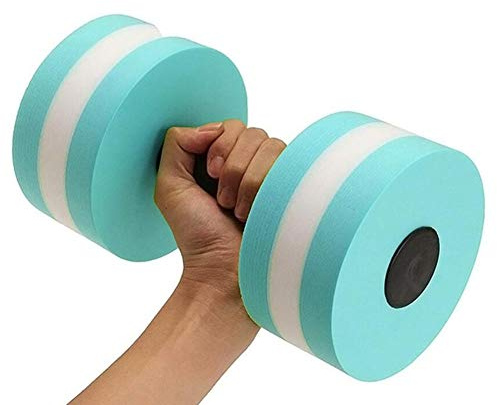 Cymwer Water Dumbbells, 2pcs Unisex Adult Aqua Dumbbell Sports Aquatic Exercise Dumbbells, Foam Dumbbell Fitness Set, for Aquatic Therapy, Pool Fitness, Water Exercise
