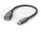 Hama USB OTG Kabel, USB C Stecker, USB A Buchse, 15cm (USB Adapterkabel, USB C auf USB, Adapter, on-The-go-Adapter, OTG Adapter, Super Speed, 5 Gbit/s, für Handy, Tablet etc., vergoldet) schwarz