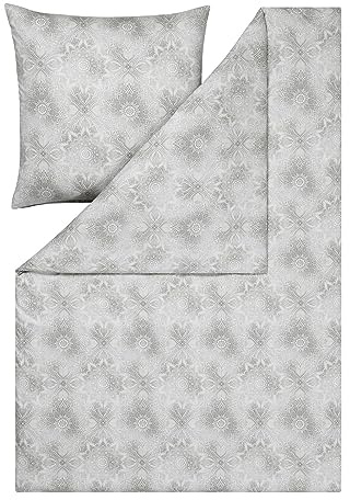 ESTELLA Mako Interlock - Biancheria da letto in jersey Amalie, 1 copripiumino 135 x 200 cm + 1 federa 80 x 80 cm