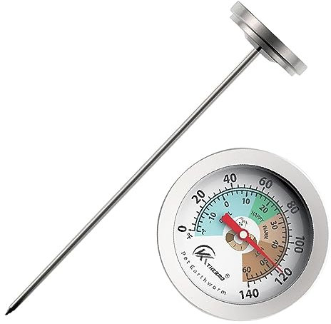 ulapithi température du Sol | Thermomètre extérieur 7 Pouces,Thermomètre température extérieure, thermomètre Sol Facile à Lire pour la Plantation, thermomètre Sol Jardin