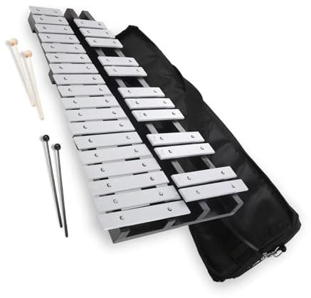 30 Noten faltbares Xylophon Glockenspiel Schlaginstrument mit 2 Schlägeln und Tragetasche