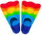 Kinderflossen, Kurze Flossen Kinder, Silikon Schnorchelflossen Kurz,Taucherflossen Zum Schwimmen Tauchen, Regenbogen-Silikon-Bodyboard-Flossen Mit Offenem Design