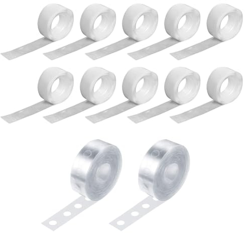10 Rolls of Dot Glue, 2 Rolls of Balloon Glue Chain, Balloon Sticky Dots, Balloon Arch Tape, Double Sided Sticky Dots, Balloon Tape and Glue Dots, Traceless Glue Dots for Walls, Strong Glue Dots