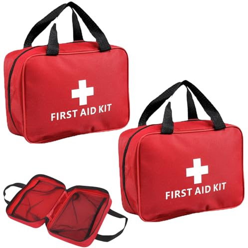 Bolsa De Medicina Portátil, Portátil Bolsa Médica Vacía, Primeros Auxilios Portátil Bolsa, 2 Piezas Vacío Botiquín De Primeros Auxilios, Kit De Primeros Auxilios De Viaje Portátil Para Hogar, Camping