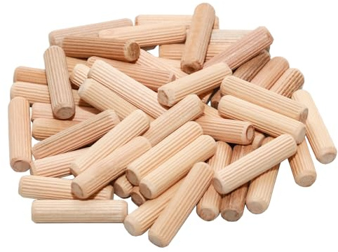 Pocoxll 50 Pcs Wooden Dowel Pins,Hardwood Dowel Pegs for Furniture Renovation, Cabinets and Crafts(10x40mm)