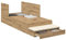 vidaXL Stauraumbettgestell Artisan Eiche 90X200 cm Holzwerkstoff mit vielen Schubladen Modernes Design Einfache Montage Innenraum Schlafzimmermöbel Lösung Holz für Erwachsene Platzsparend