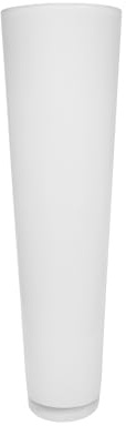 Vaso da pavimento in vetro bianco 25x25x90 cm