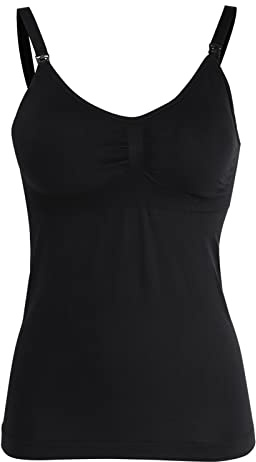 RiToEasysports amningslinne amningstank inbyggd bh mjuk nylon bekväm främre öppning spänne design gravida kvinnor efter förlossningen