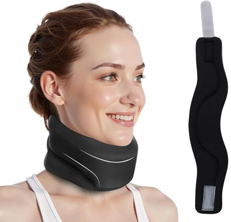 Culinavog halskrage nackbandage mjuk & justerbar nackstöd mot nacksmärta justerbar halskrage av mjukt skum justerbar halskrage för stöd (L)