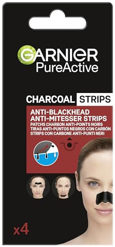 Garnier SkinActive - Patchs Anti-Points Noirs Charbon PureActive - Lot de 4 Patchs