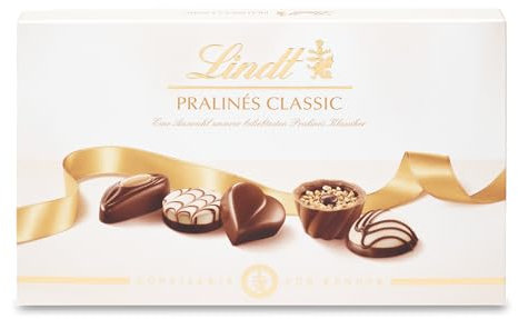 Lindt Schokolade - Pralinen Für Kenner Classic | 2 x 125 g | Pralinés-Schachtel mit 12 Pralinen in 7 köstlichen Sorten mit und ohne Alkohol | Pralinengeschenk | Schokoladengeschenk