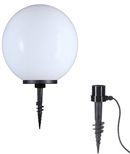 Kugelleuchte inkl. Erdspieß Ø 30cm Kugellampe E27 Außenleuchte Garten Lampe IP44 Deko Leuchtkugel 230V witterungsbeständig