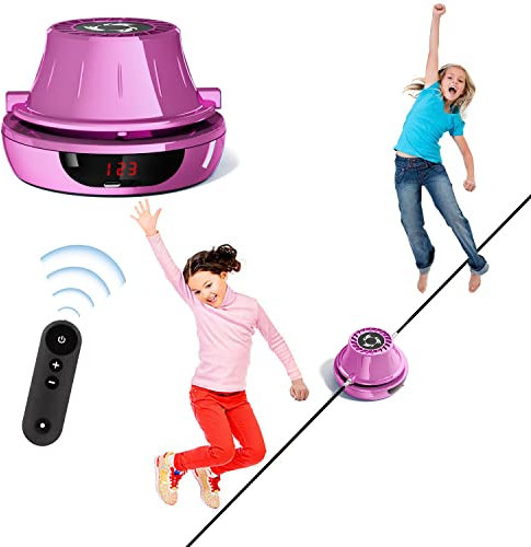 Jump Rope Elektronische Springseile Springseil-Workout mit Multi-User zusammen Einstellbare 1-10 Geschwindigkeitsstufe mit Fernbedienung Springseilmaschine Zähler Geeignet für Frauen/Männer/Kinder