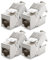 deleyCON 4x CAT 7 Modulo Keystone Jack Ideale per CAT7 CAT6 CAT6a Cavi di Posa Connettore Cavi di Patch Cavi di Rete Schermatura STP Connettore RJ45 1000 MHz 10 Gbit/s Morsetto di Taglio (LSA)