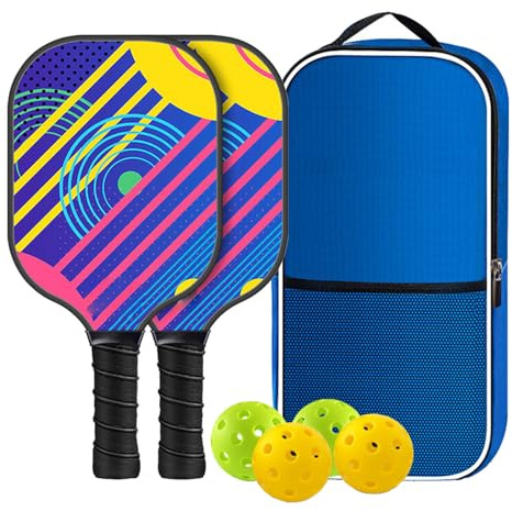 Professionelles Schlagball-Set – Wettbewerbsfähiges Paddelspiel-Set, langlebige Trainingsausrüstung | Anti-Rutsch-Griff für Komfort und Gleichgewicht, für Fitnessstudios, Outdoor-Studios, Inc