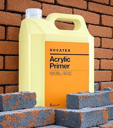 Rocatex Acrylic Primer – Premium Professional Tile Primer High-Bond Acrylic Surface Sealer for Concrete, Screeds, Gypsum, Timber, Plasterboard, Brick, Blockwork & Existing Tiles (5 Liter)