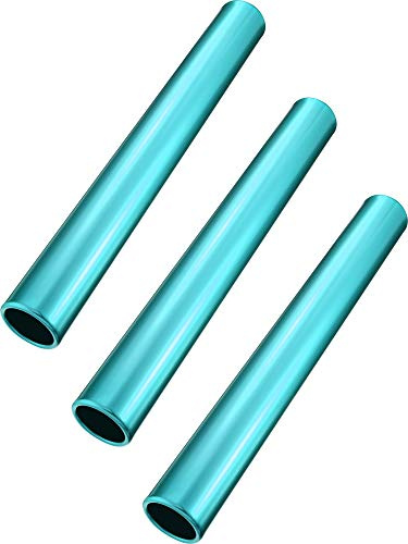 Zhehao 3 Pcs Aluminum Track Field Relay Baton Race Batons Equipments Running Track Relay Batons Suitable for Sports Outdoor Practice Athlete Students Office Field Race Tools(Blue)