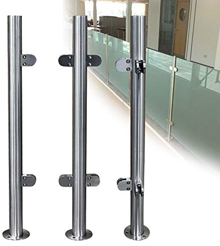 Glass Railing Post Glass Balustrade Railing Post Stainless Steel Railing Fence Pole Handrail Garden Fencing 35 Middle Post