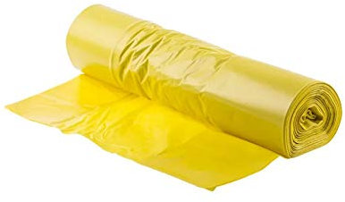 Sacchi spazzatura per raccolta indifferenziata immondizia cm. 40 x 80 (GIALLO, 50 PZ.)