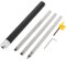 Dyna-Living Wood Lathe Tools Set Carbide Tipped Lathe Diamond Shape/Round/Square Carbide Insert Turning Tools Wood Turning Chisels with Handle for Hollower Detailer Rougher