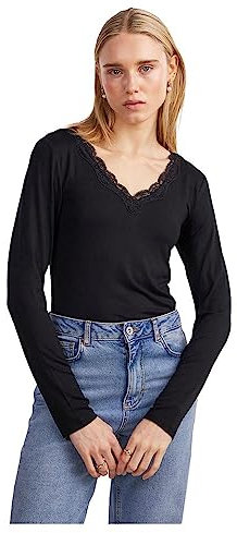 PIECES Pcbarbera Ls Lace Top Noos Bc