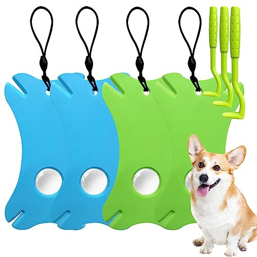 VBXPOU Zeckenkarte mit Lupe 4 Stück Zeckenzange für Hunde mit 3 Stück Zeckenzange Zeckenpinzette Set für Mensch, Hund und Katze