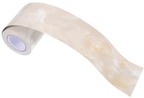 UPKOCH Tira Selladora De Cinta De Calafateo Cinta Autoadhesiva De Mármol Para Suelo Cinta De Sellado Membrana Para Cocina Bañera Encimera Baño Lavabo Esquina De Pared Color Beige