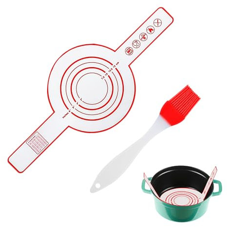 1 tappetino da forno in silicone, 1 pennello in silicone, tappetino da forno per forno, tappetino da forno con manico lungo, accessorio da forno riutilizzabile, adatto per biscotti di pane e macarons