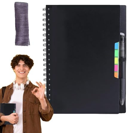 demaxiyad Wiederverwendbares Smart-Notizbuch, Spiralnotizbuch,Umweltfreundliche wasserdichte Notizbücher - Wiederverwendbarer Notizblock, wasserfeste Blöcke und digital verbundenes Notizbuch für