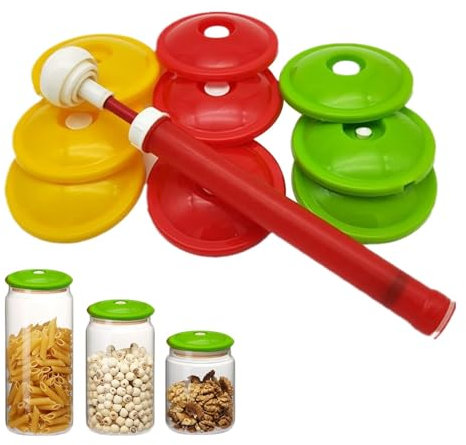 Set di sigillatura per conserve, sigillatrice per vetro Food Saver, macchina per sottovuoto portatile con pompa a mano, sottovuoto per barattoli di conservazione, sigillante manuale portatile con