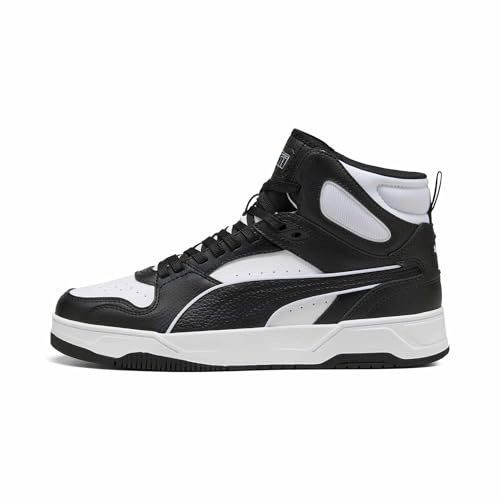 PUMA Scarpe da ginnastica RBD Break MID, unisex, Adult, 42.5 EU, Mid-Top, White, Black, Tennis