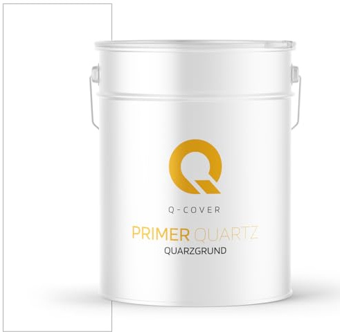 Q-COVER Primer al quarzo Bianco | 15 kg | Fondo aggrappante per intonaco, mosaico e Beton Architekt | Interno & Esterno | Alta adesione, superficie ruvida