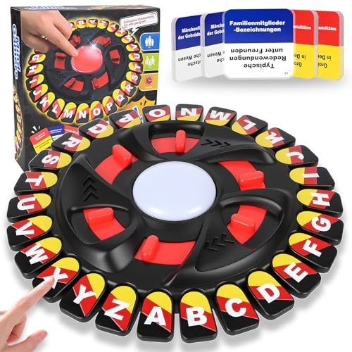 SternSinn Gioco di Lettere, Gioco di Parole in Tedesco con 26 Lettera, Parole da Corsa con Timer, Giochi da Tavolo con Paroles, Giochi di Società per Bambini e Adulti, 2 a 8 Giocatori