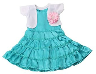 Uteruik Robe pour poupée américaine de 46 cm (18 Pouces) avec Gilet Blanc, Accessoire de déguisement décontracté