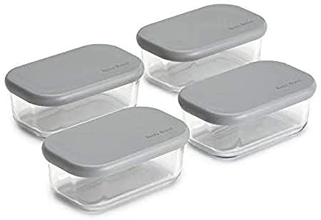 Betty Bossi Tiramisu en verre et plat de cuisson MINI set de 4 - mini plats de cuisson avec couvercle anti-odeur pour desserts ou plats au four!