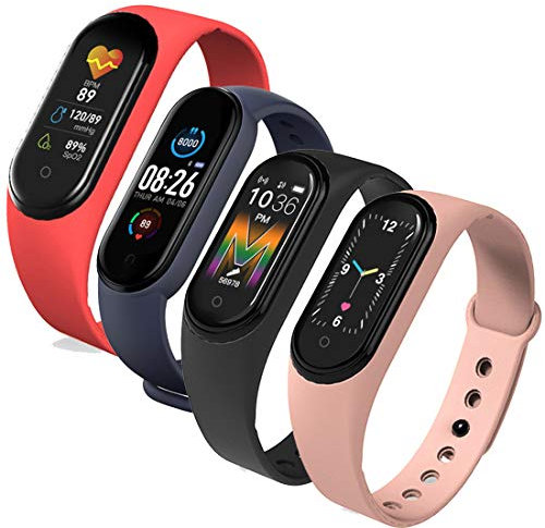 M5 Smart Band Wristband, IP67 Impermeabile Smart Watch Blood Pressure/Cardiofrequenzimetro/Pedometro Braccialetto sportivo, Fitness Tracker Smartband Health Fitness Braccialetti (Rosa)