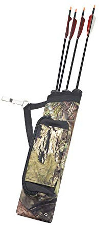 AMEYXGS Archery Arrow Quiver Waist Hanged Carry Bags 3 Tube Hip Arrow Quiver Hunting Target Arrow Holder Bag for Outdoor Shooting Practice (Camo)
