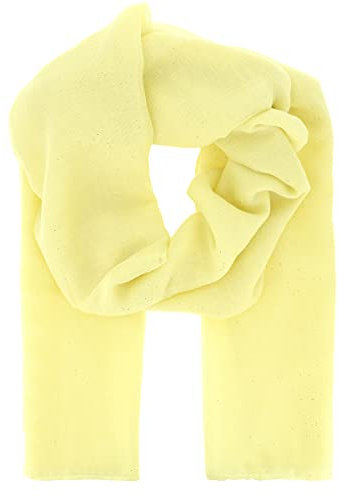 Moonbow Damen-Schal, Pailletten, 100 % Viskose, groß, lang und rechteckig, 180 cm x 90 cm, originell, schick, bunt und glitzernd, modern und modisch – Stola für Hochzeit, Zitronengelb,