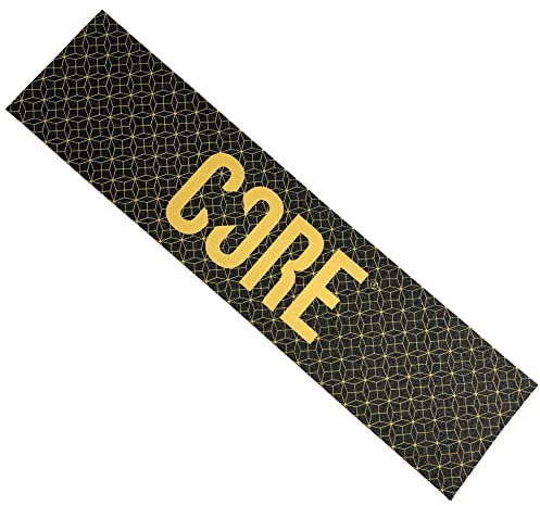 Scooters Core Trottinette à pédale avec poignées souples et longues Barends/Grip + autocollant Fantic26 (Griptape Classic Grid Gold), 170 mm