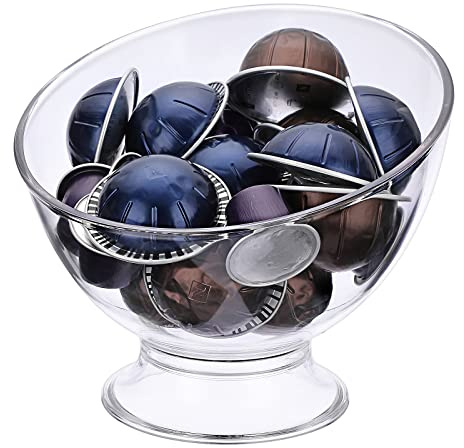 ELLDOO Coffee Pod Holder, Plastic Coffee Capsule Storage for K Cup Nespresso Vertuo Keurig, Creamer Organizer Candy Dish Fruit Jar Container Salad Bowl for Countertop, Kitchen, Breakroom